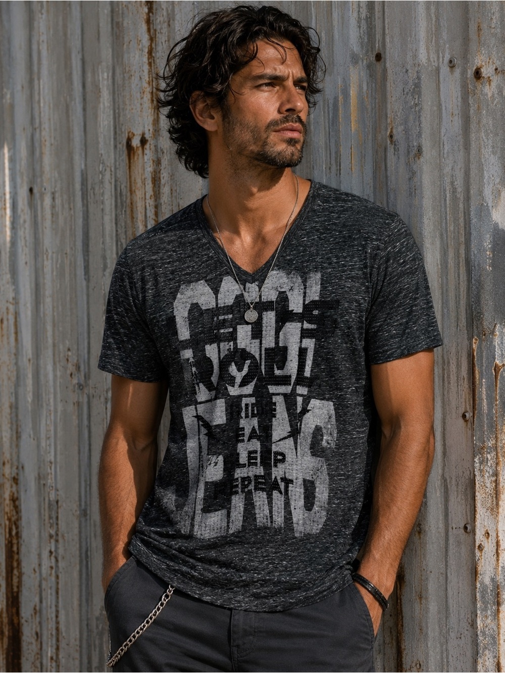Men gray GIGI  T shirt